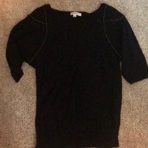 Black sweater with shoulder detail